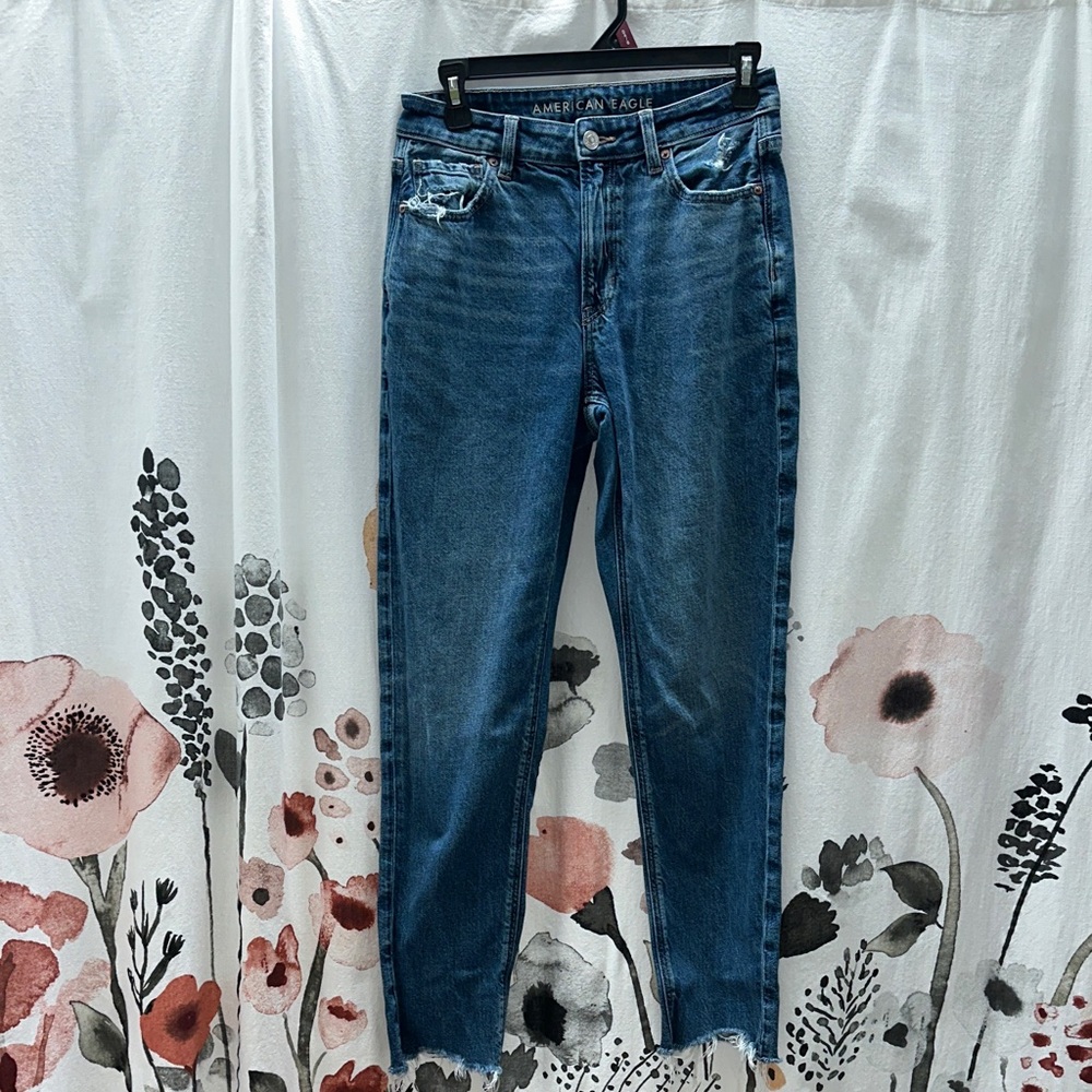American Eagle Outfitters Women's Medium Blue Mom Jeans